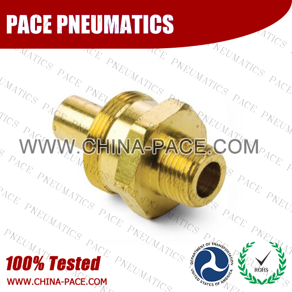 Male Straight Body, Air Brake DOT Compression Fittings For Rubber Hose, DOT Air brake Hose ends, D.O.T. AIR BRAKE REUSABLE FITTINGS, DOT Brass Fittings, Air Brake Fittings for Rubber Tubing, Pneumatic Fittings, Brass Air Fittings